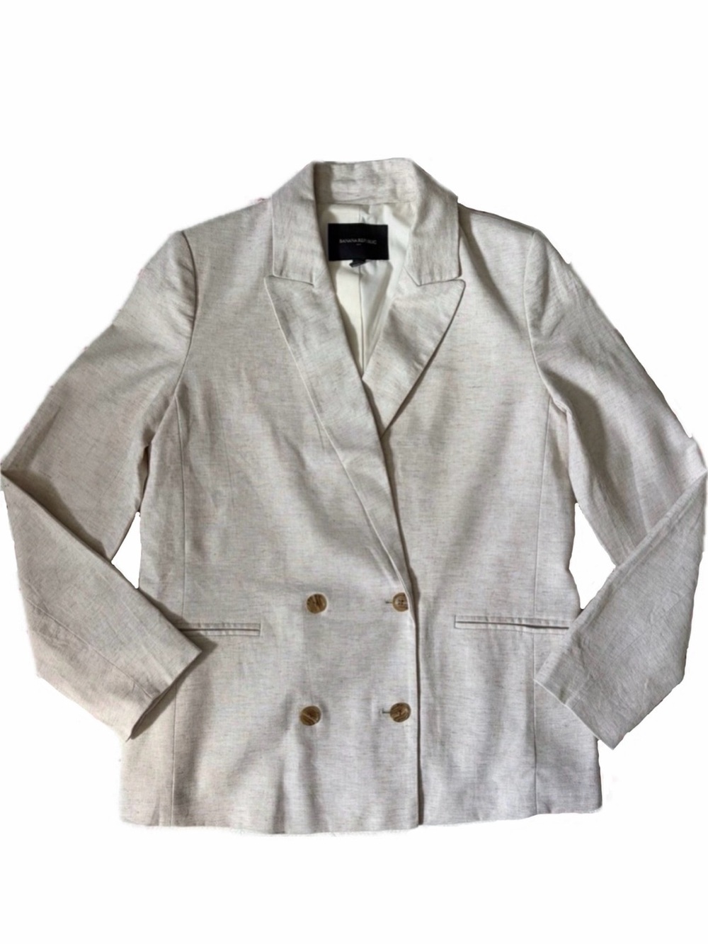 Banana Republic Linen-Blend Double Breasted Blazer size 6